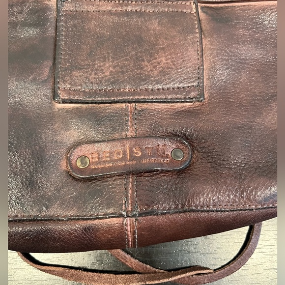 NWT Bed Stu Buffy Small Women’s Leather Crossbody Purse Teak Dip Dye - Picture 10 of 16
